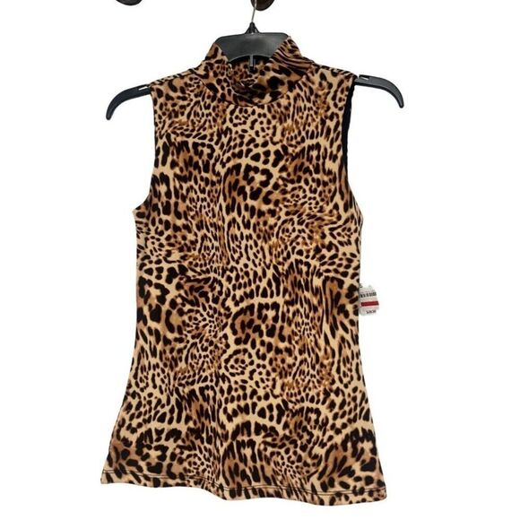 INC International Concepts Women's Animal-Print Mock-Neck Tank Top, XS - Picture 4 of 10